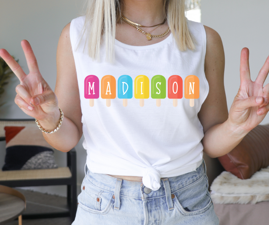 POPSICLE NAMES - CUSTOM TRANSFER