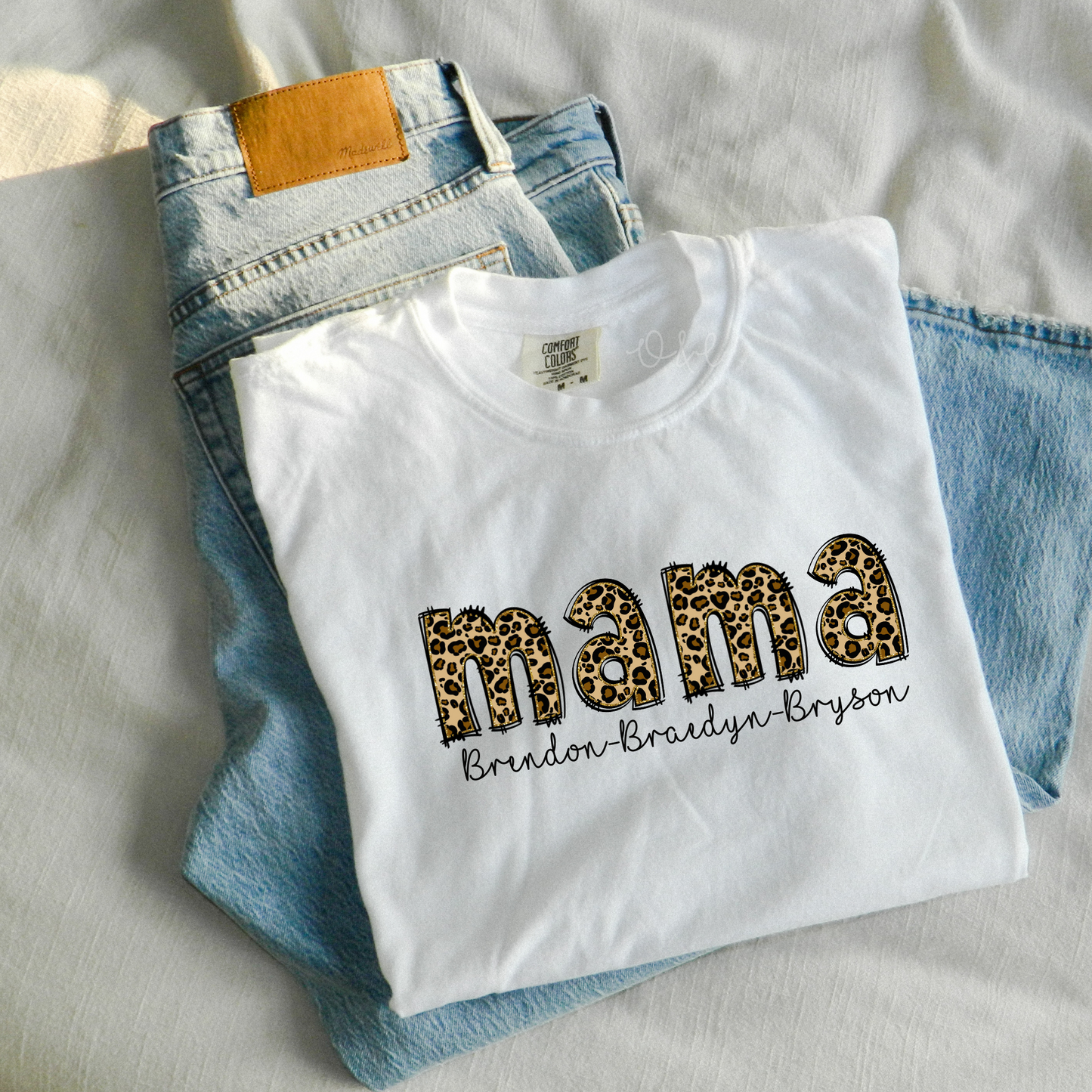 LEOPARD MAMA W/ KIDS NAMES - CUSTOM TRANSFER