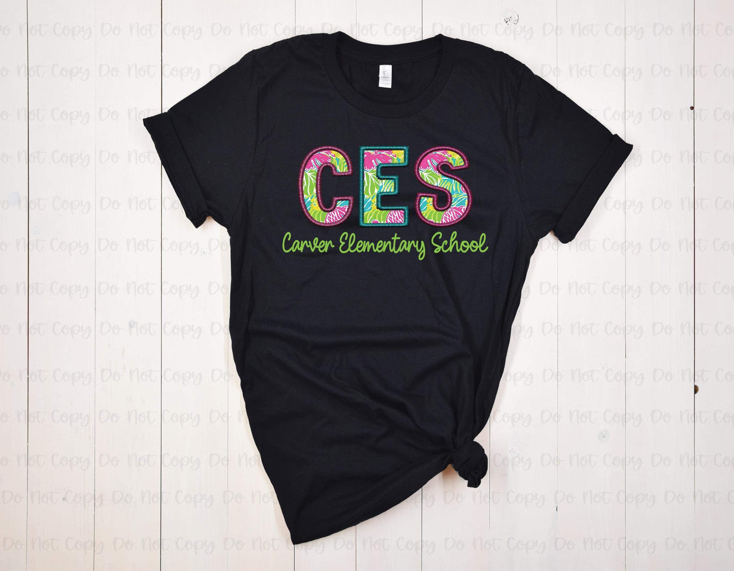 NEON MONSTERA NAMES - FAUX EMBROIDERY - CUSTOM TRANSFER