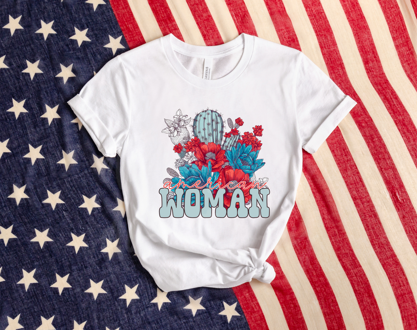 AMERICAN WOMAN - DTF TRANSFER