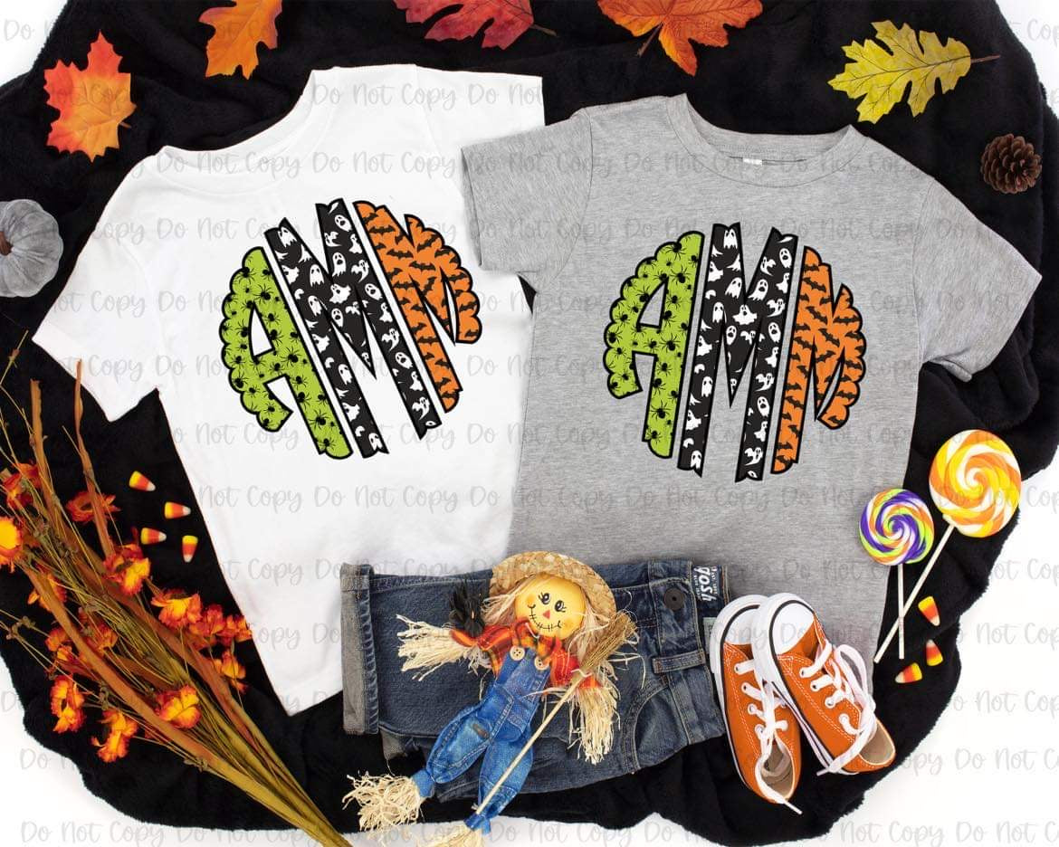 HALLOWEEN MONOGRAM - CUSTOM TRANSFER