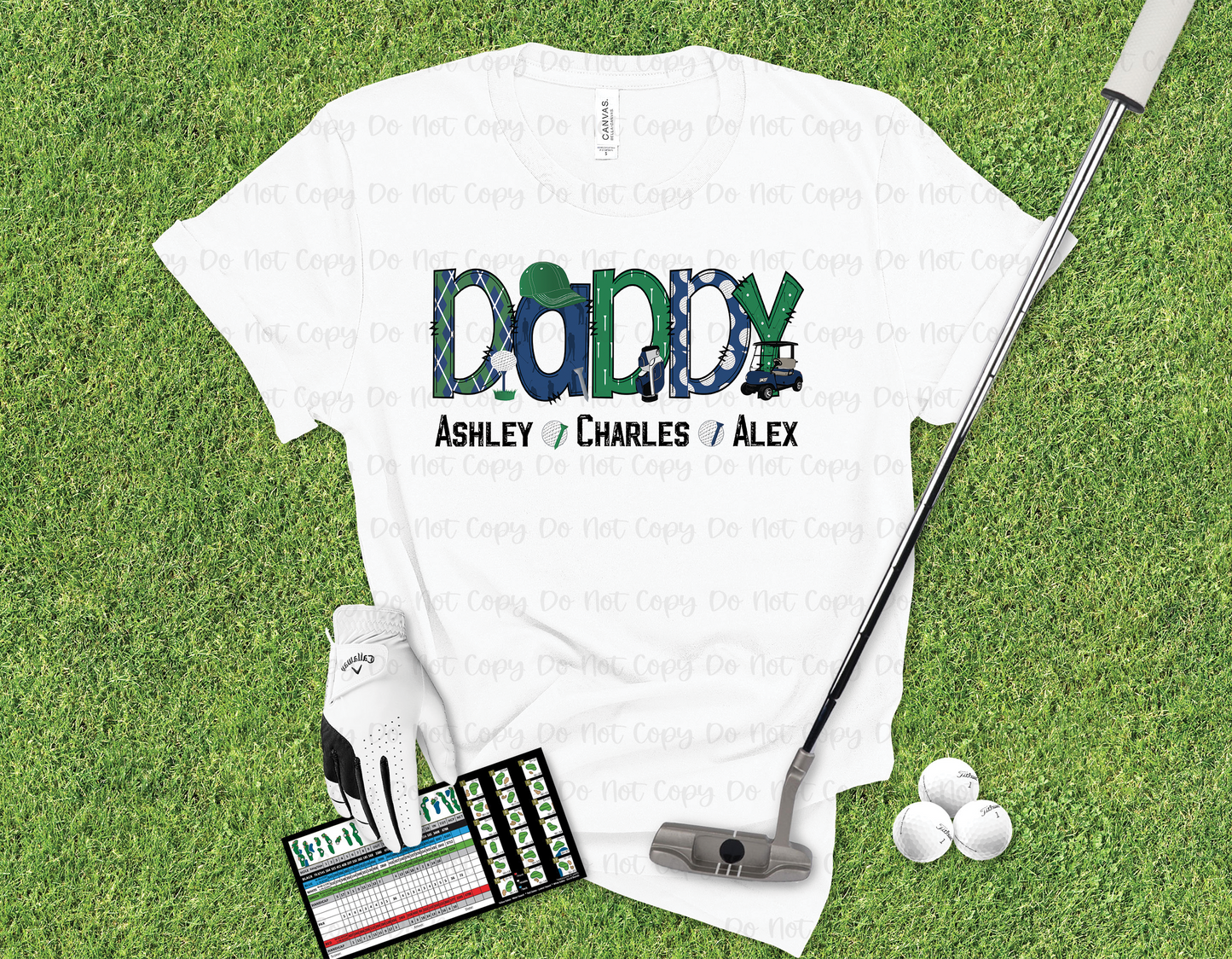 DADDY GOLF W/ NAMES - CUSTOM TRANSFERS