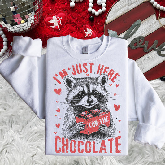 I'M JUST HERE FOR THE CHOCOLATE - DTF TRANSFER