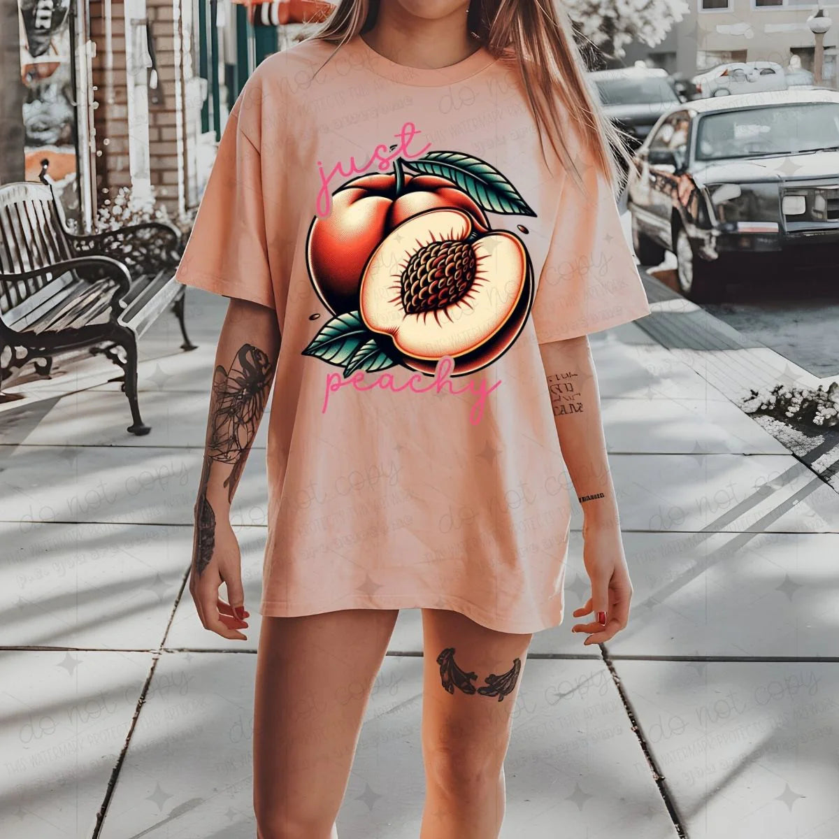 JUST PEACHY- COMPLETED TEE