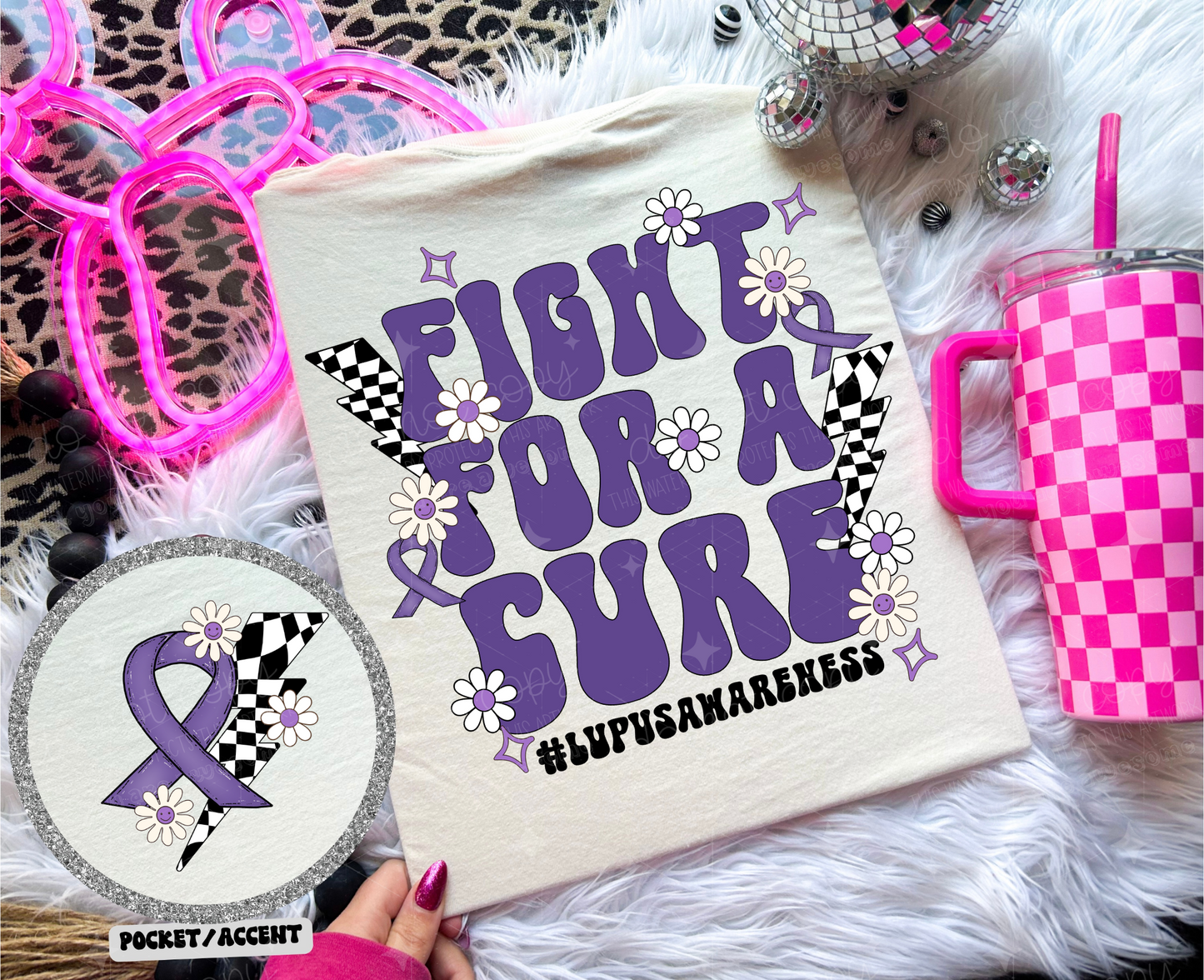 FIGHT FOR A CURE *OLLIE & CO. EXCLUSIVE* - FRONT+BACK - DTF TRANSFER