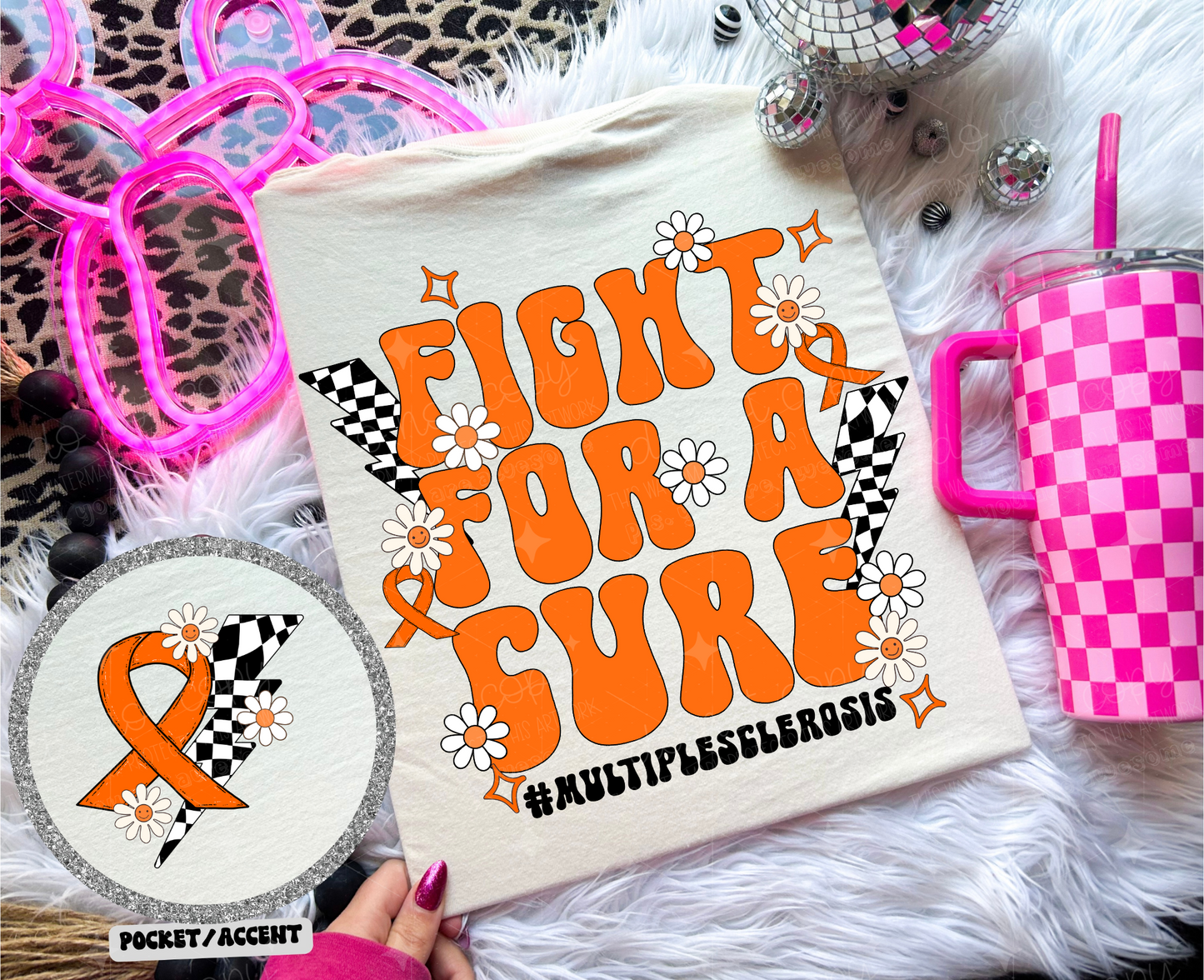 FIGHT FOR A CURE *OLLIE & CO. EXCLUSIVE* - FRONT+BACK - DTF TRANSFER