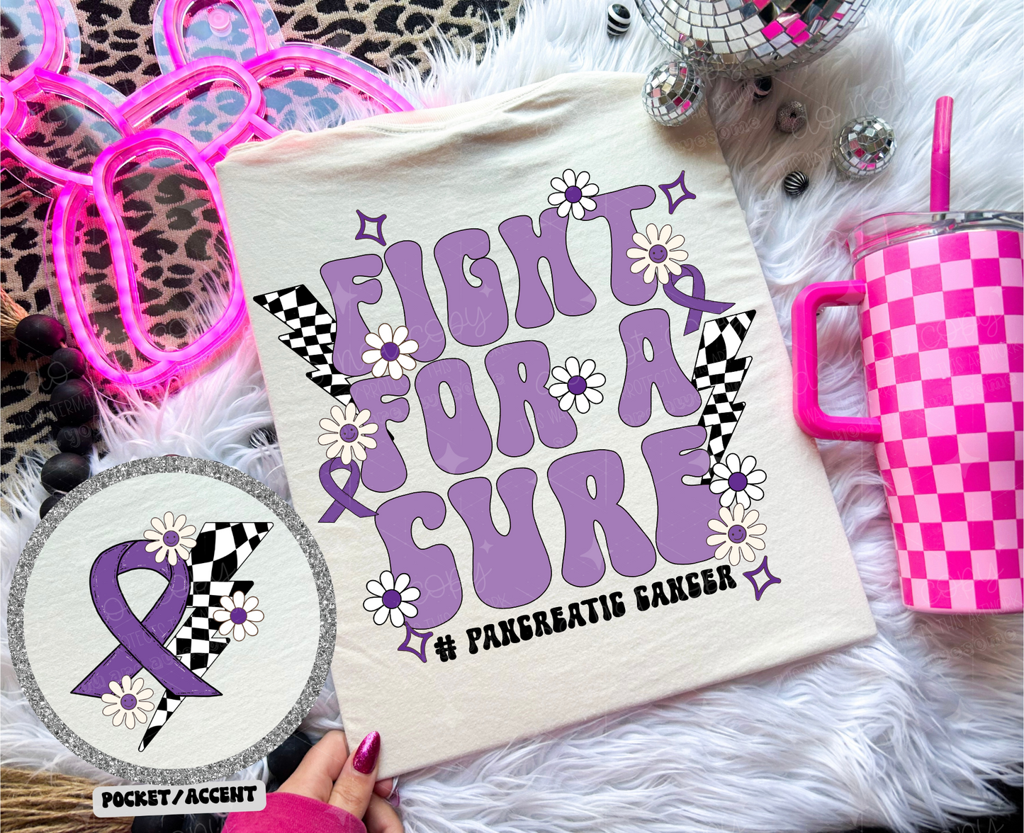FIGHT FOR A CURE *OLLIE & CO. EXCLUSIVE* - FRONT+BACK - DTF TRANSFER