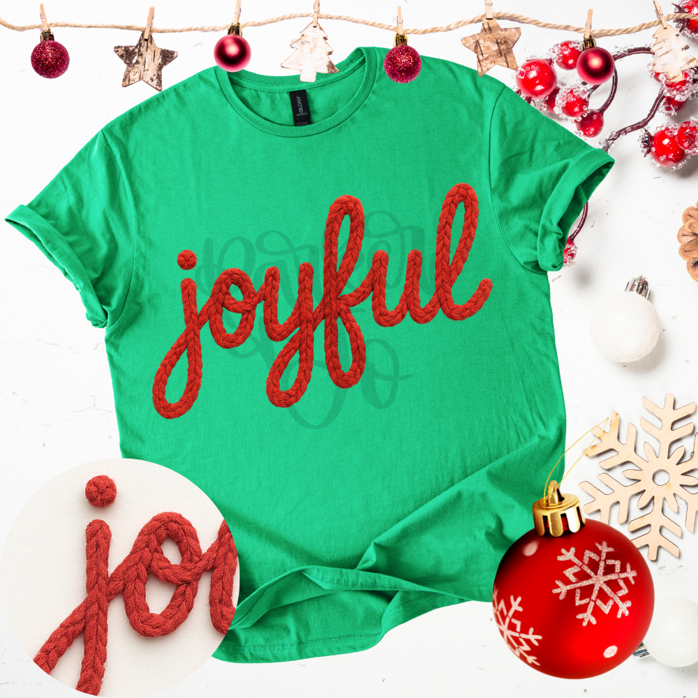 RED JOYFUL FAUX YARN- DTF TRANSFER