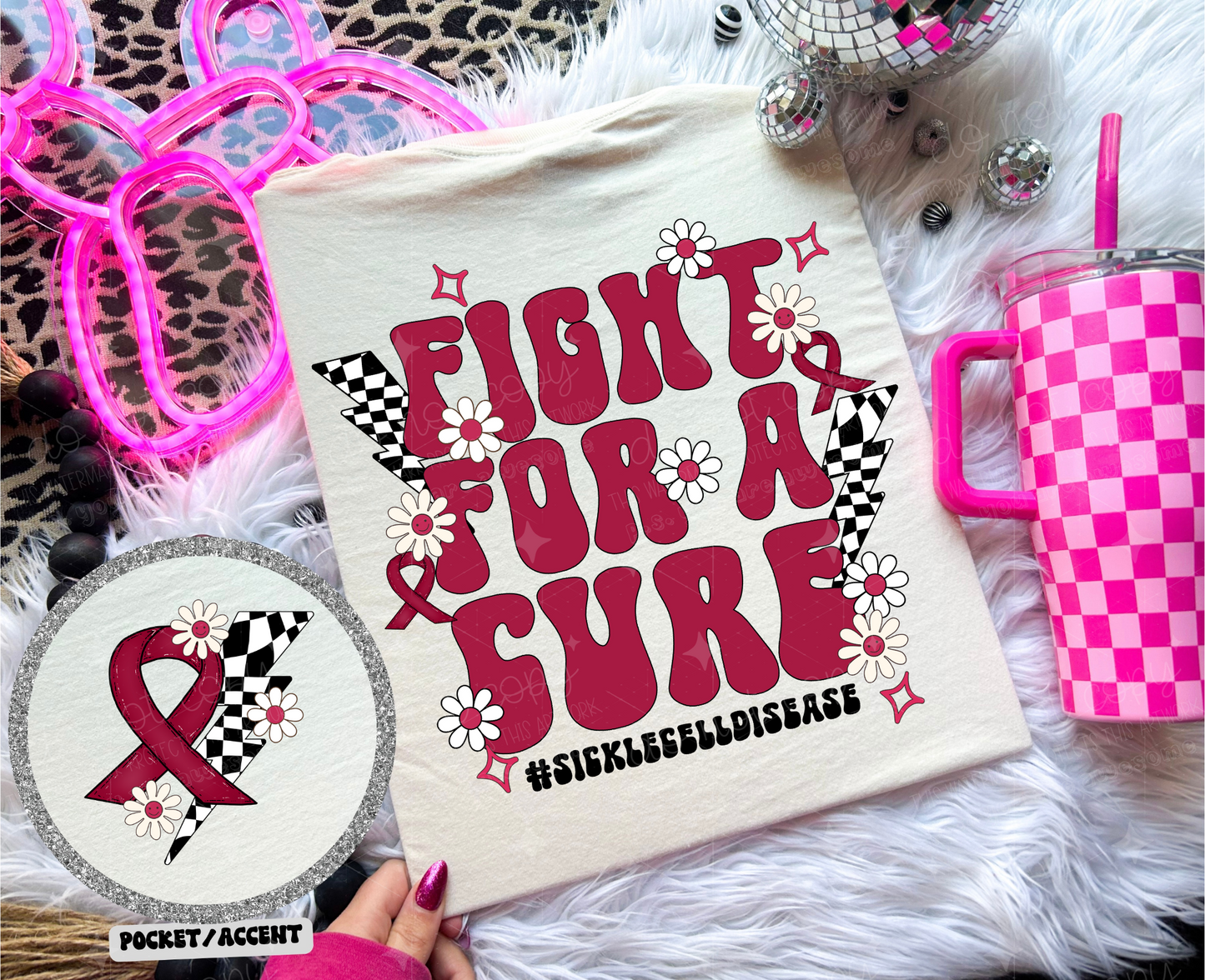 FIGHT FOR A CURE *OLLIE & CO. EXCLUSIVE* - FRONT+BACK - DTF TRANSFER