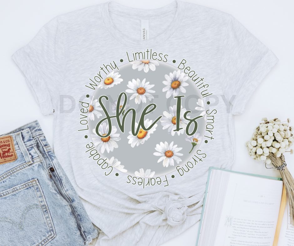 SHE IS - DTF TRANSFER