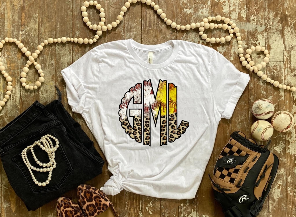 Baseball Softball Monogram