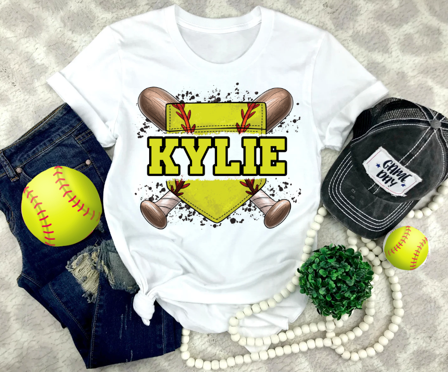 GRUNGE BASEBALL NAMES - CUSTOM TRANSFER