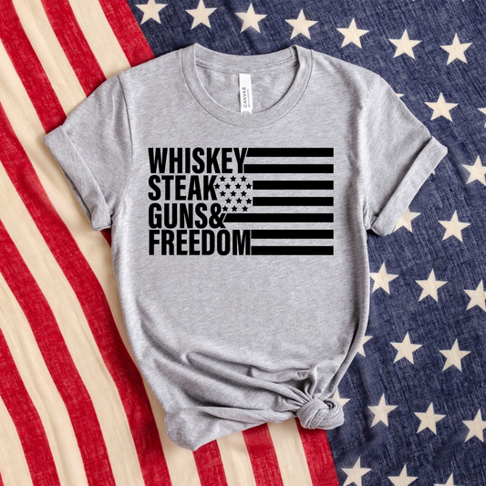 WHISKEY STEAK FREEDOM - DTF TRANSFER
