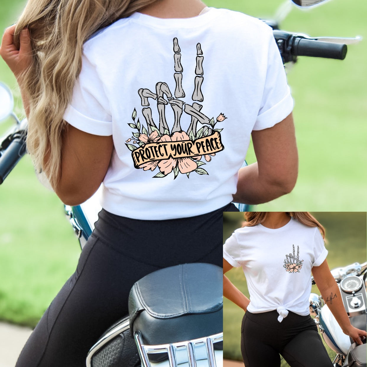 PROTECT YOUR PEACE - FRONT+BACK - DTF TRANSFER