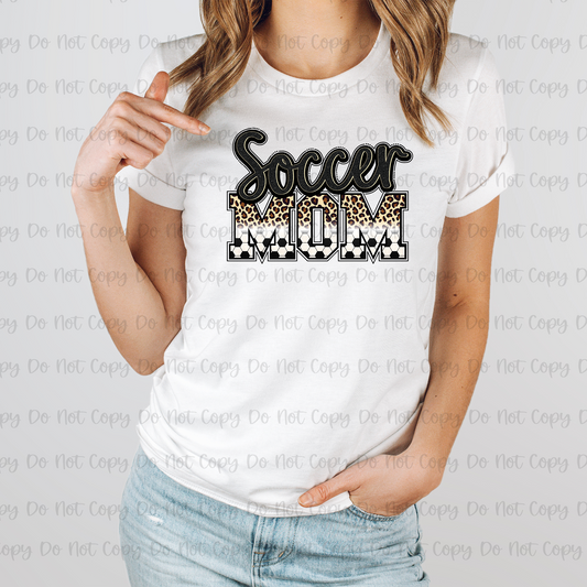 SOCCER MOM LEOPARD - DTF TRANSFER