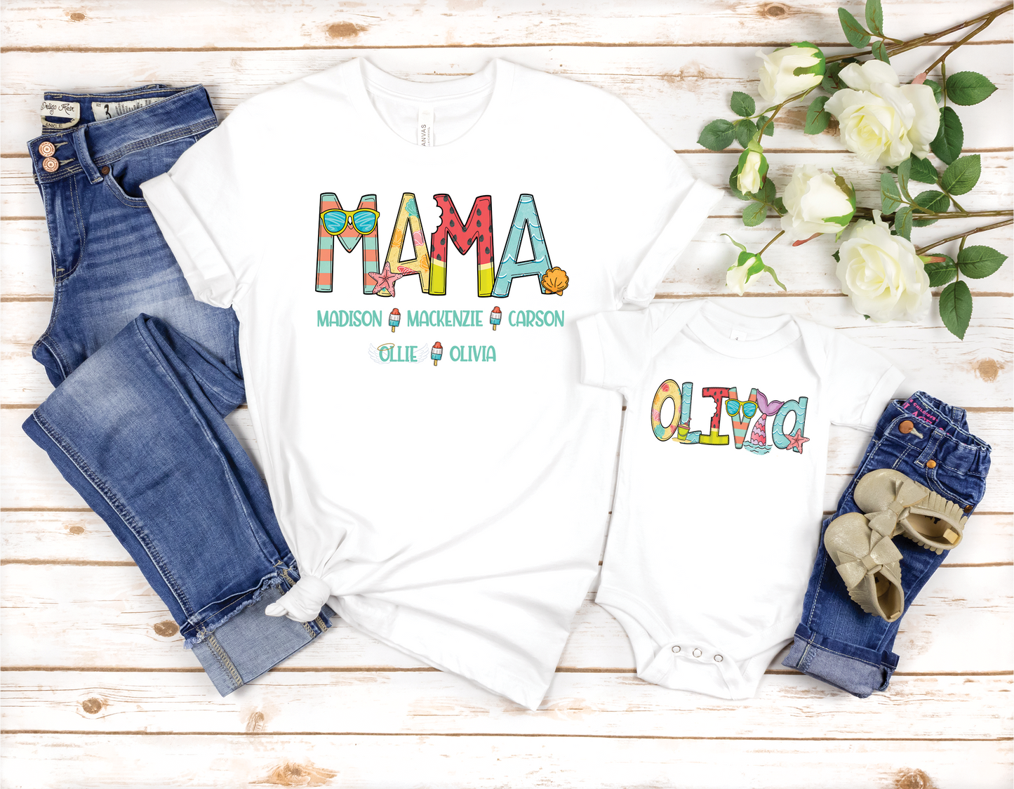 SUMMER TITLE W/ KIDS NAME - CUSTOM TRANSFER