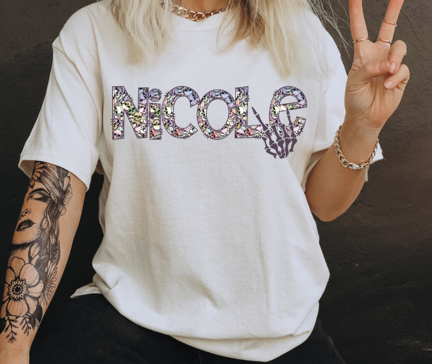 MULTICOLORED SKELLIE NAMES - CUSTOM TRANSFER