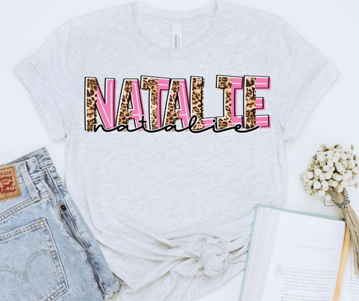 PINK LEOPARD NAMES - CUSTOM TRANSFER