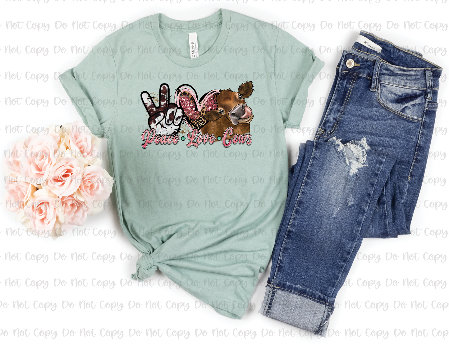 PEACE LOVE COWS - DTF TRANSFER