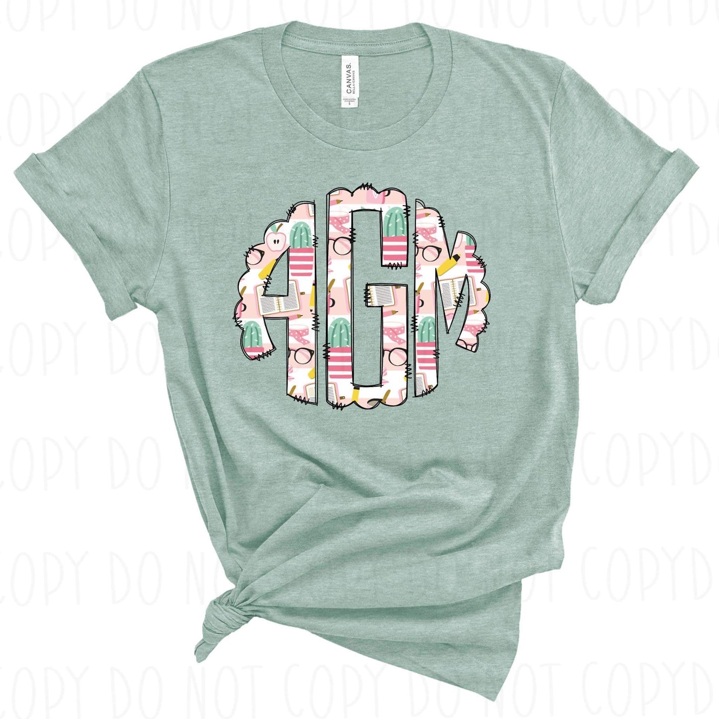 TEACHER ESSENTIALS MONOGRAM - CUSTOM TRANSFER