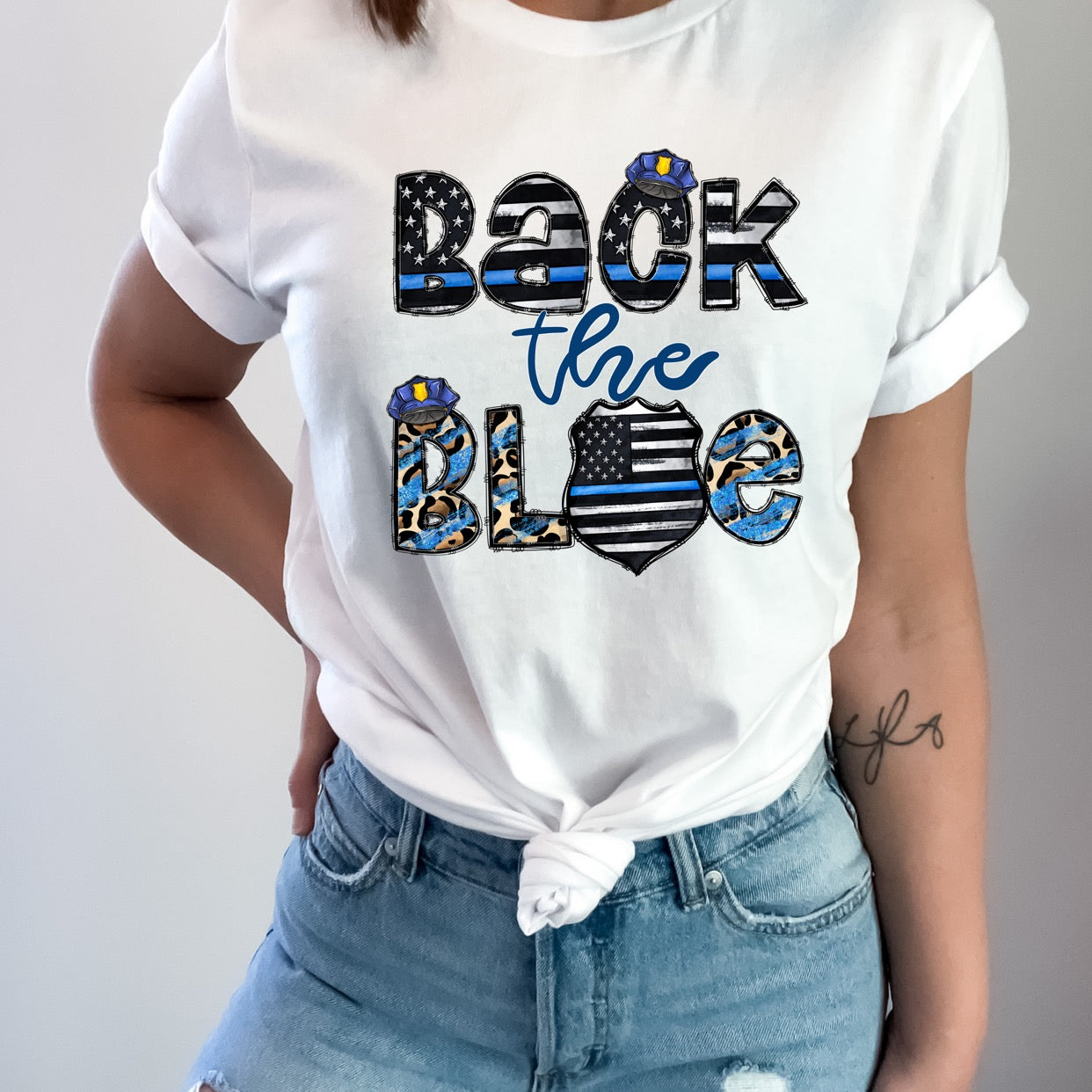 BACK THE BLUE - DTF TRANSFER