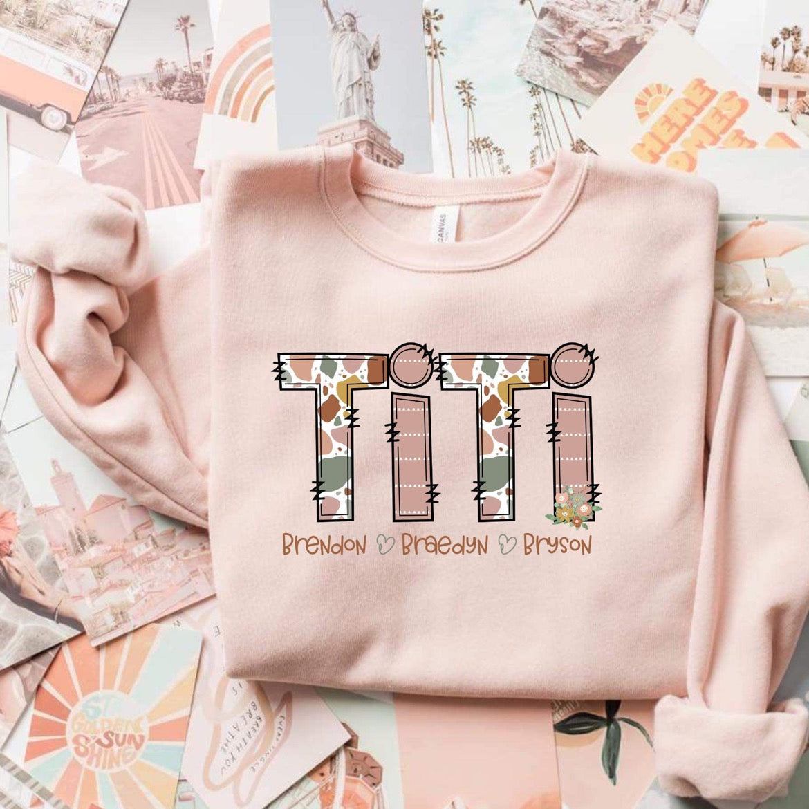 BOHO SPRING TITLES W/ KIDS NAME - CUSTOM TRANSFER