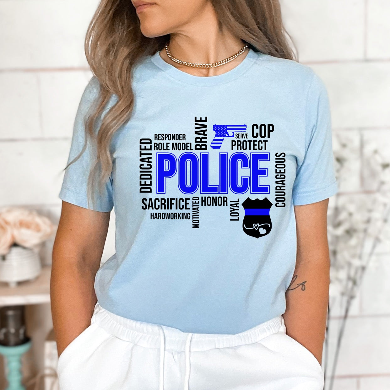 POLICE WORDS - DTF TRANSFER
