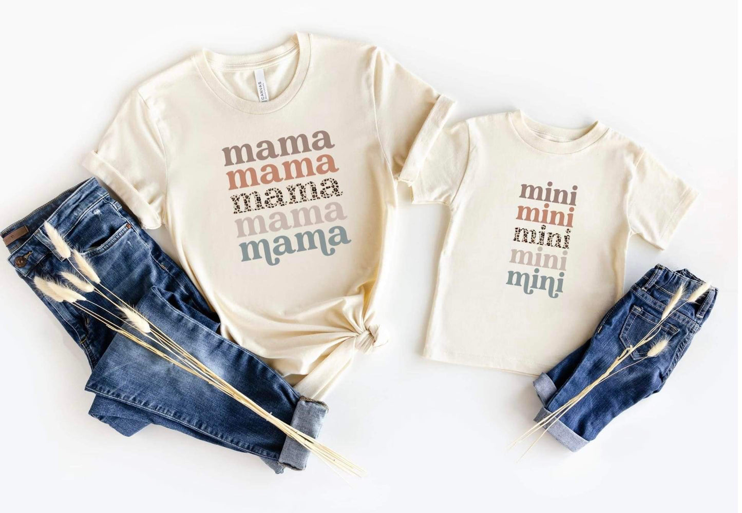 MAMA STACKED WITH LEOPARD - DTF TRANSFER