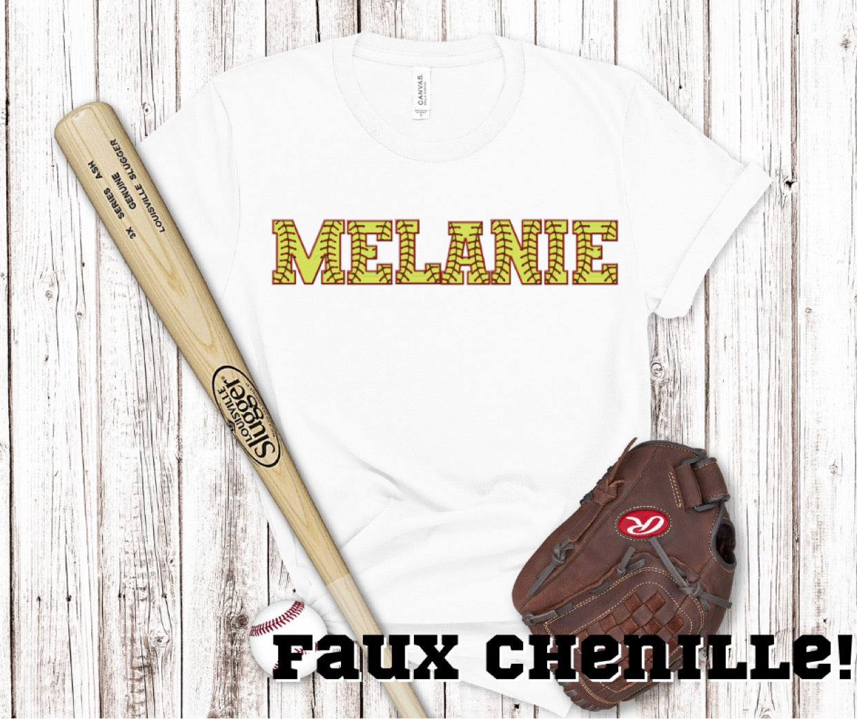 CHENILLE NAMES - FAUX CHENILLE - CUSTOM TRANSFER