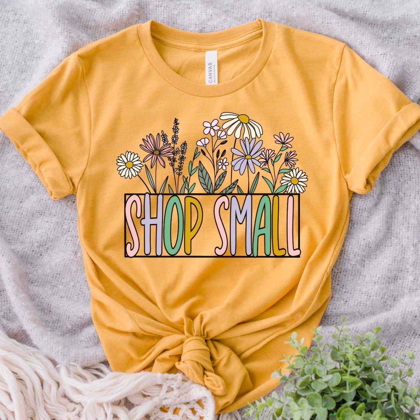 SHOP SMALL W/ FLOWERS *OLLIE & CO. EXCLUSIVE* - DTF TRANSFER