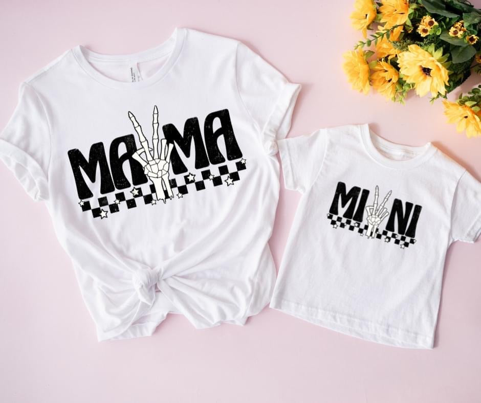 SKELLIE HAND PEACE MAMA - DTF TRANSFER