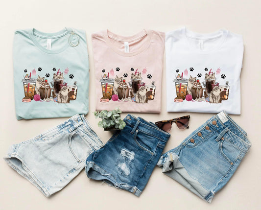 CAT TRIO W/ LATTES - DTF TRANSFER