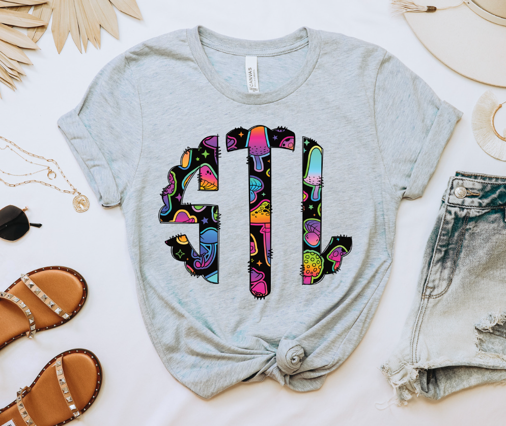 TRIPPY SHROOMS MONOGRAM - CUSTOM TRANSFER