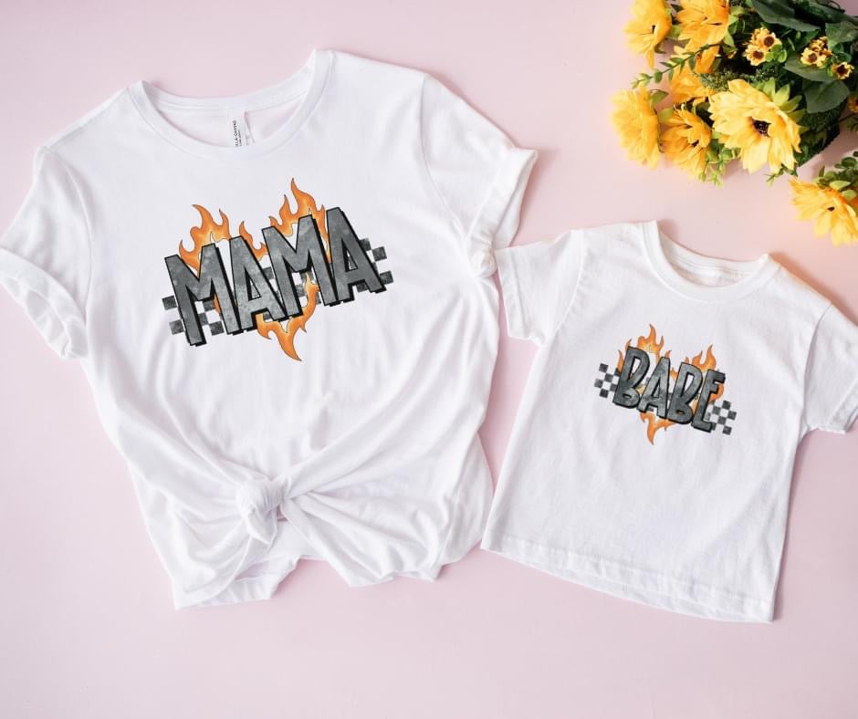 FLAMING HEART MAMA - DTF TRANSFER