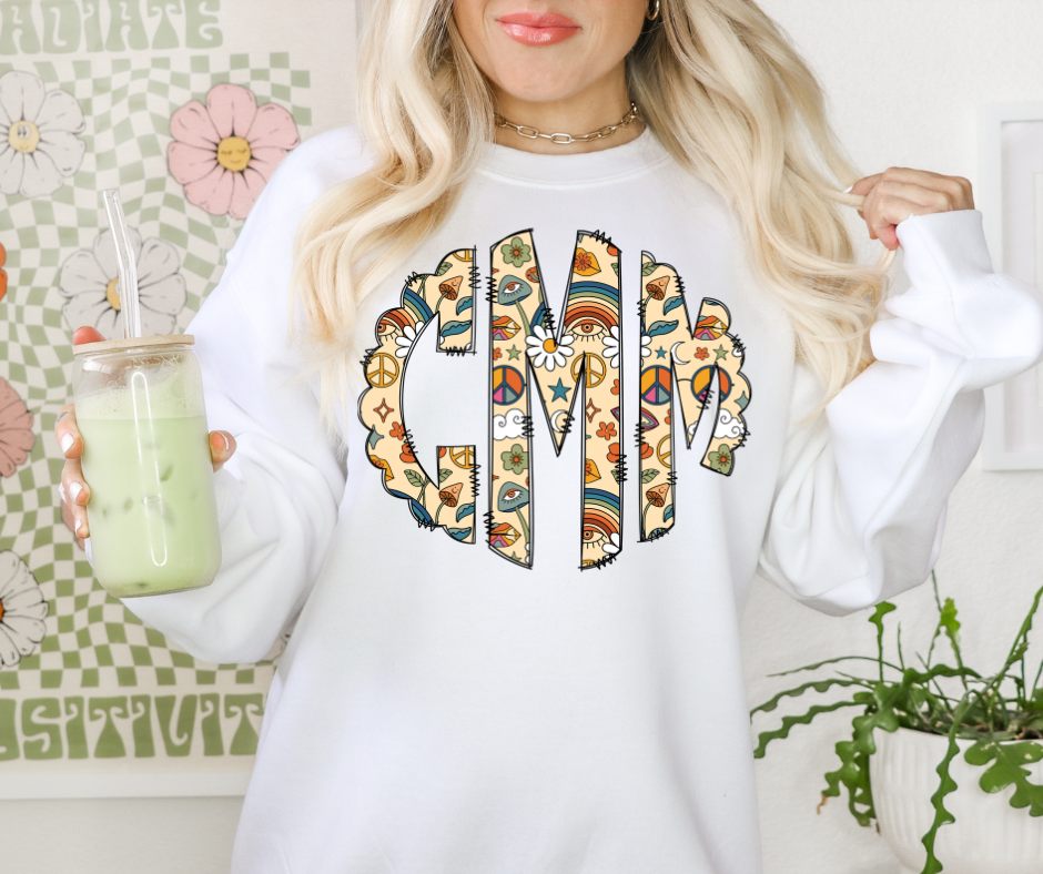 GROOVY MONOGRAM - CUSTOM TRANSFER