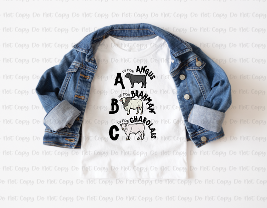 COW ABC'S - DTF TRANSFER