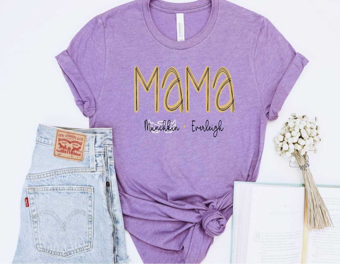 MUSTARD COLORED TITLE W/ KID NAMES - CUSTOM TRANSFER