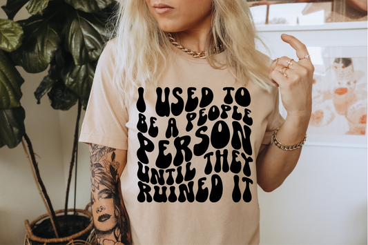 I USED TO BE A PEOPLE PERSON - DTF TRANSFER