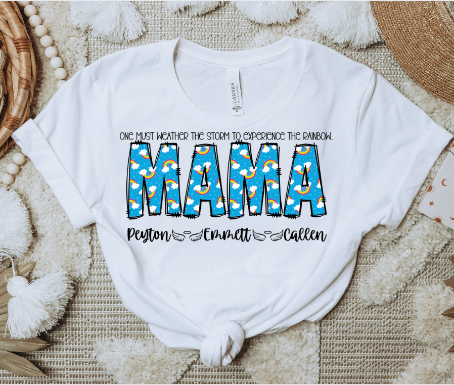 RAINBOW MAMA W/ KIDS NAME - CUSTOM TRANSFER