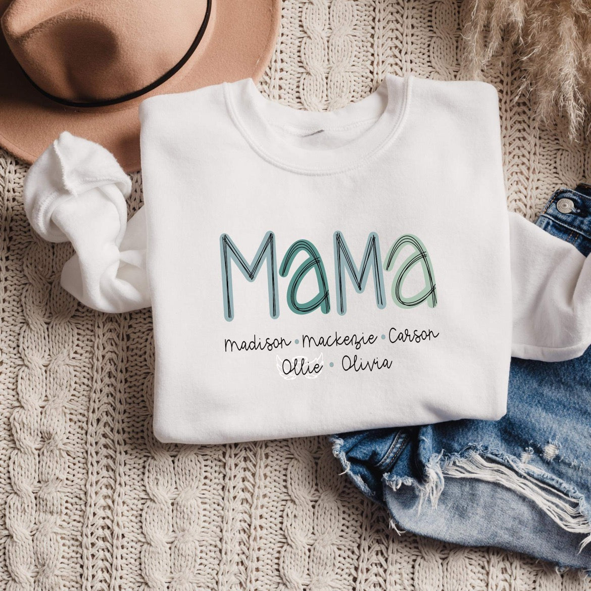 BLUE MIX TITLES W/ KIDS NAME - CUSTOM TRANSFER