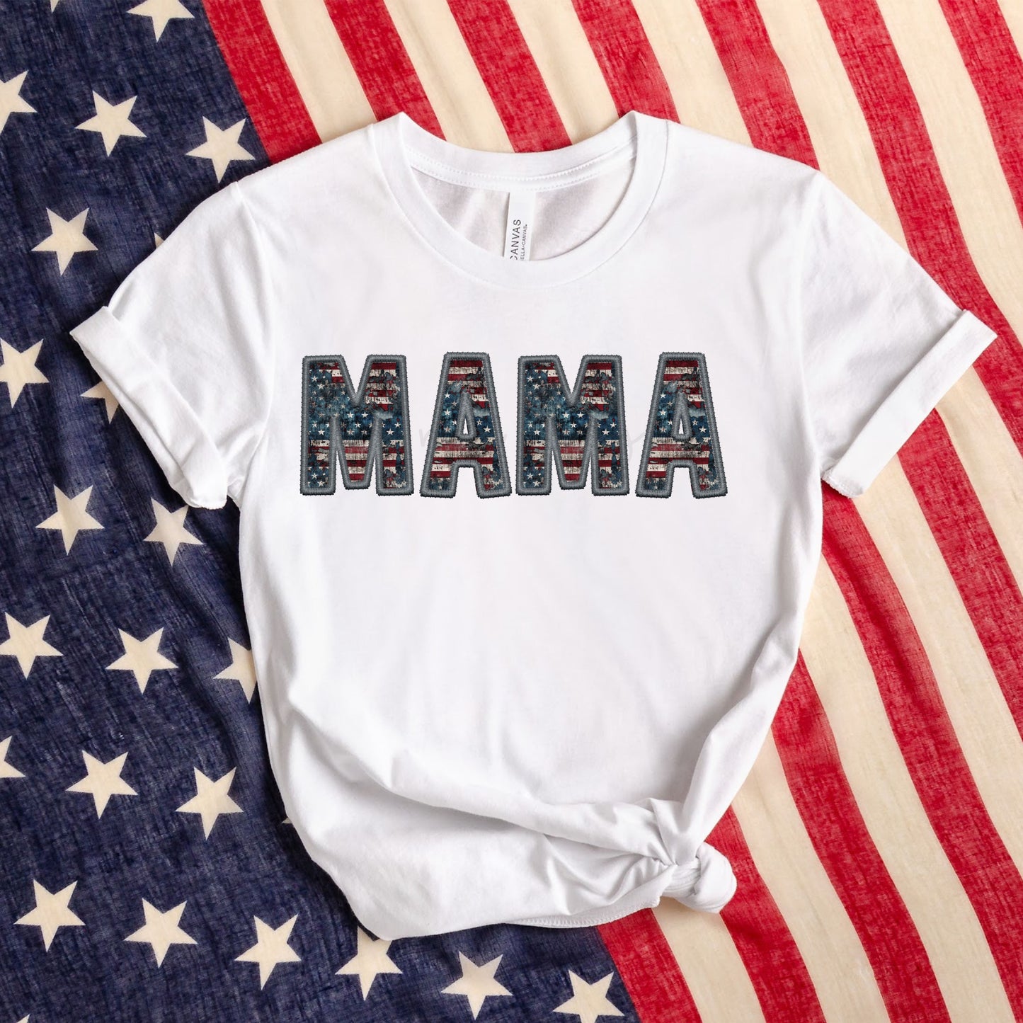 MAMA - FAUX EMBROIDERY - DTF TRANSFER