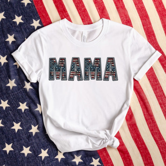 MAMA - FAUX EMBROIDERY - DTF TRANSFER