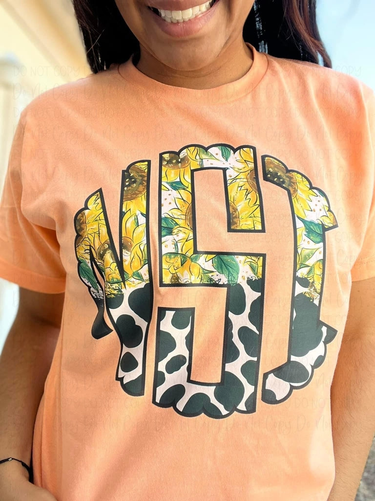 Sunflower Monogram (Shown In 12 Inch Monogram)