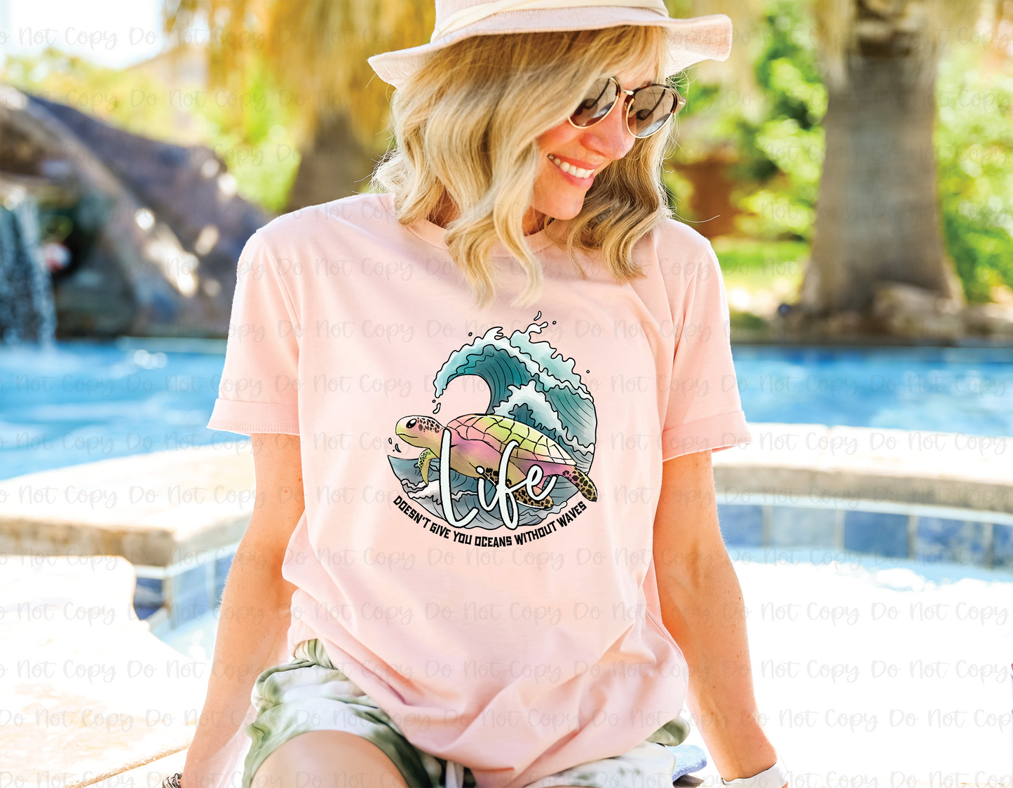 LIFE DOESN'T GIVE YOU OCEANS WITHOUT WAVES - DTF TRANSFER