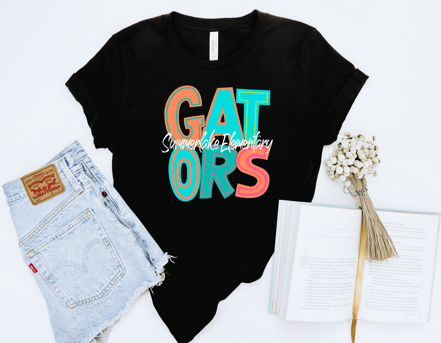 SPLIT NEON MASCOT NAMES W/ SCHOOL - CUSTOM TRANSFER