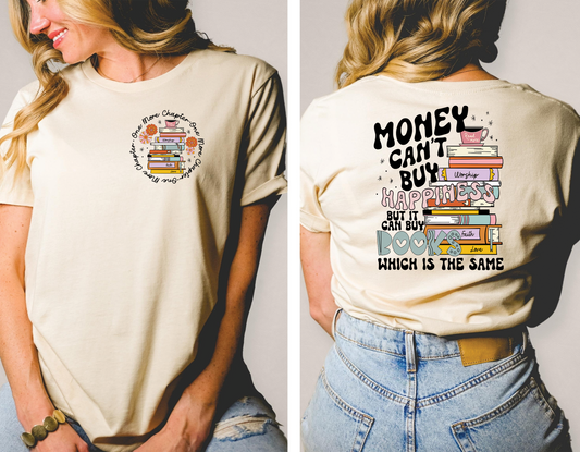 BUT IT CAN BUY BOOKS - FRONT+BACK - DTF TRANSFER