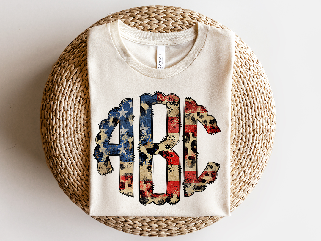 Leopard Flag Monogram Youth Shirt
