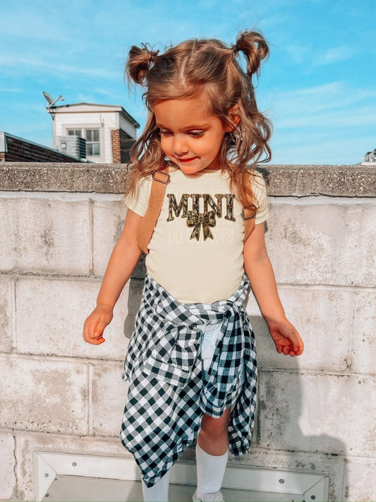 CAMO MINI COQUETTE - FAUX EMBROIDERY - DTF TRANSFER