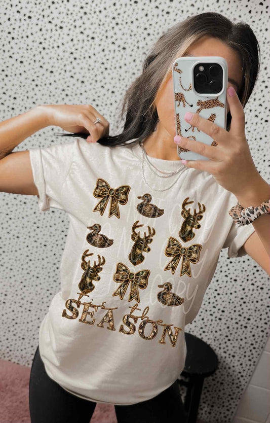TIS THE SEASON CAMO - FAUX EMBROIDERY - DTF TRANSFER
