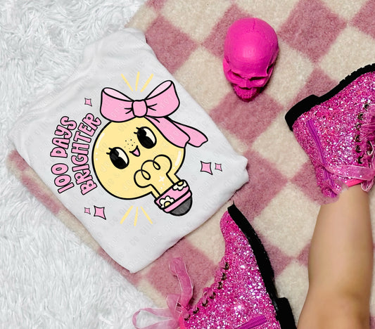 100 DAYS BRIGHTER PINK - OLLIE & CO. EXCLUSIVE - DTF TRANSFER